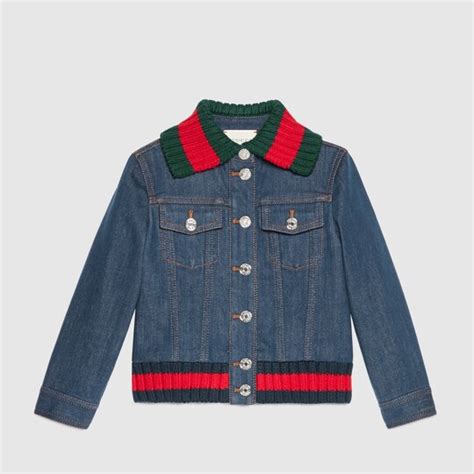 gucci denim jacket kids|Gucci swimsuit kids.